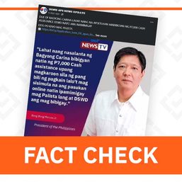 FACT CHECK: Fake page posts link to supposed DSWD cash aid for typhoon victims