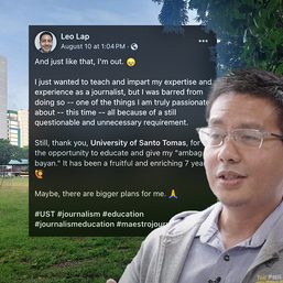 ‘It hurts’: Some UST instructors lose teaching load over health permit policy