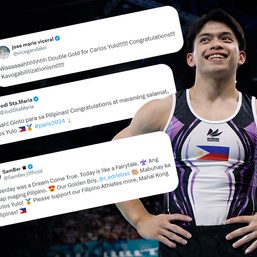 ‘Inspirasyon para sa lahat ng Pilipino’: Celebrities applaud Carlos Yulo’s historic 2 Olympic golds