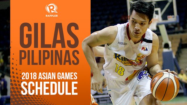 LOOK: 2018 Asian Games Gilas Pilipinas schedule