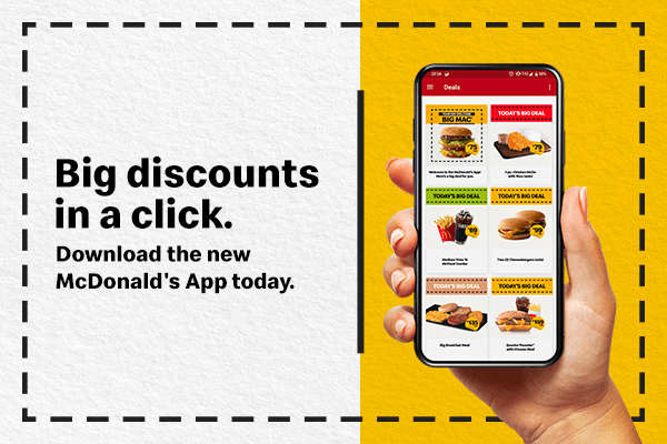 Get big discounts through the new McDonald’s app