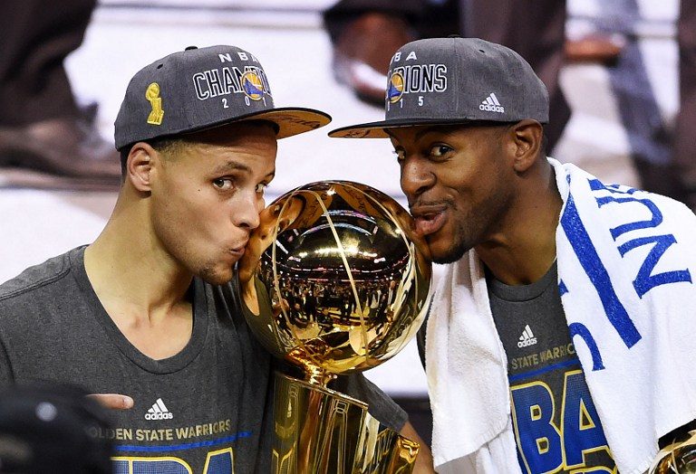 Stephen Curry Golden State Warriors adidas 2015 NBA Finals Champions Jersey  - Black
