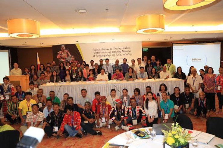 COLLABORATION. Leaders of Philippine ethnic groups meet in Pasig City to discuss strategies in biodiversity conservation. Photo courtesy of Department of Environment and Natural Resources