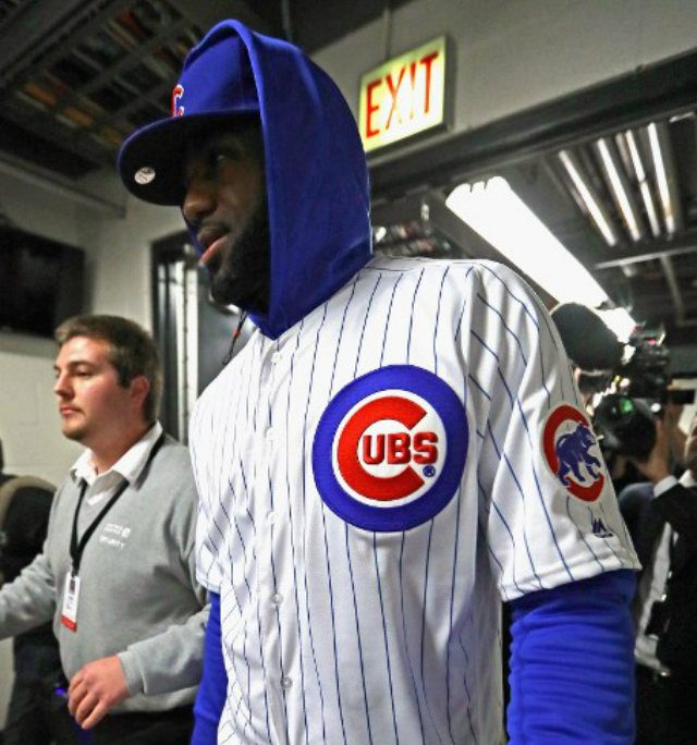 LeBron James wears Cubs uniform to pay off World Series bet with Dwyane  Wade 
