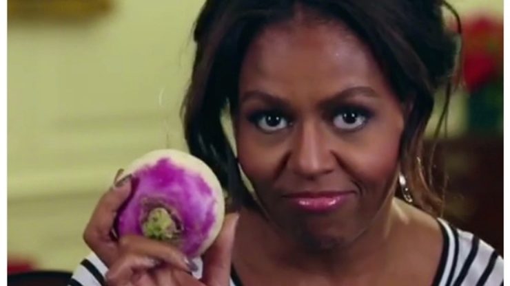 Turnip for what? Michelle Obama rocks to promote good eating