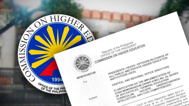 CHED orders colleges to retain Filipino units in new GE curriculum