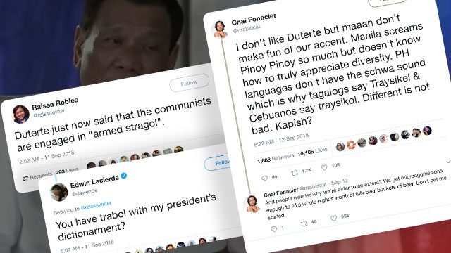 Raissa Robles Edwin Lacierda Get Flak For Mocking Dutertes Bisaya Accent