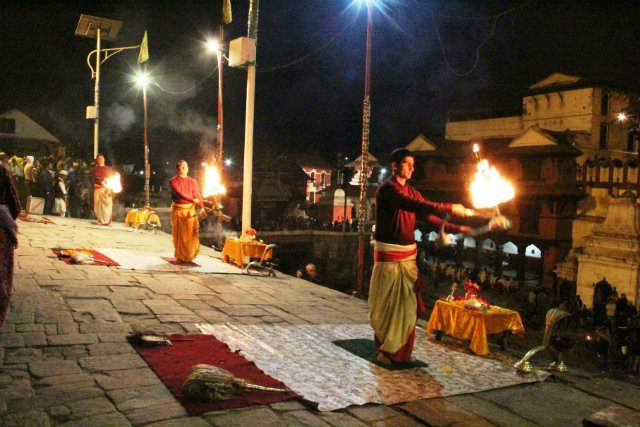 FLICKERING LIGHTS. Activities that showcase Nepal's religion, culture, and history serve as an experience to tourists.   