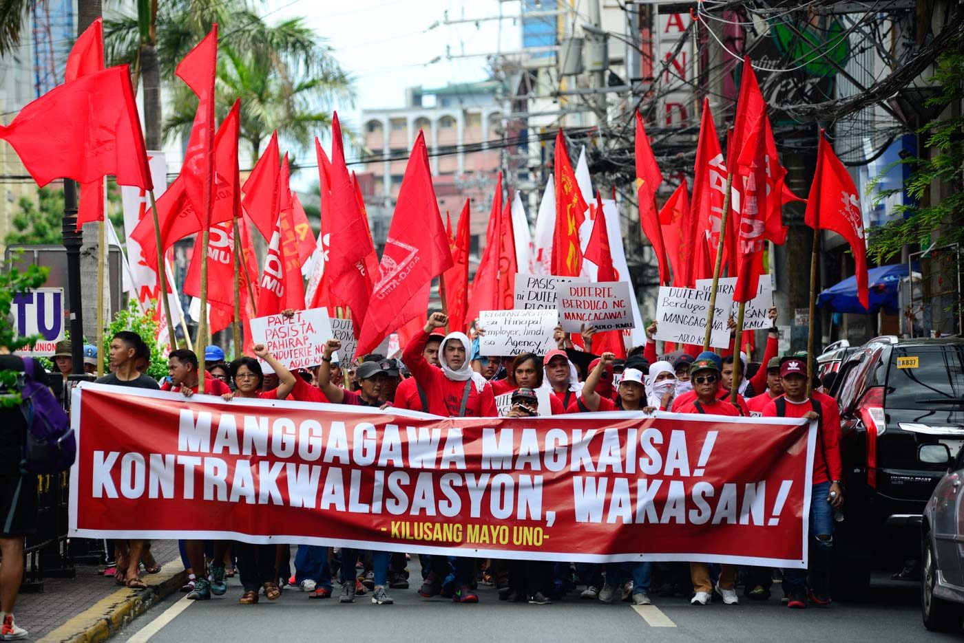 WATCH On Labor Day, thousands of workers protest vs endo EO