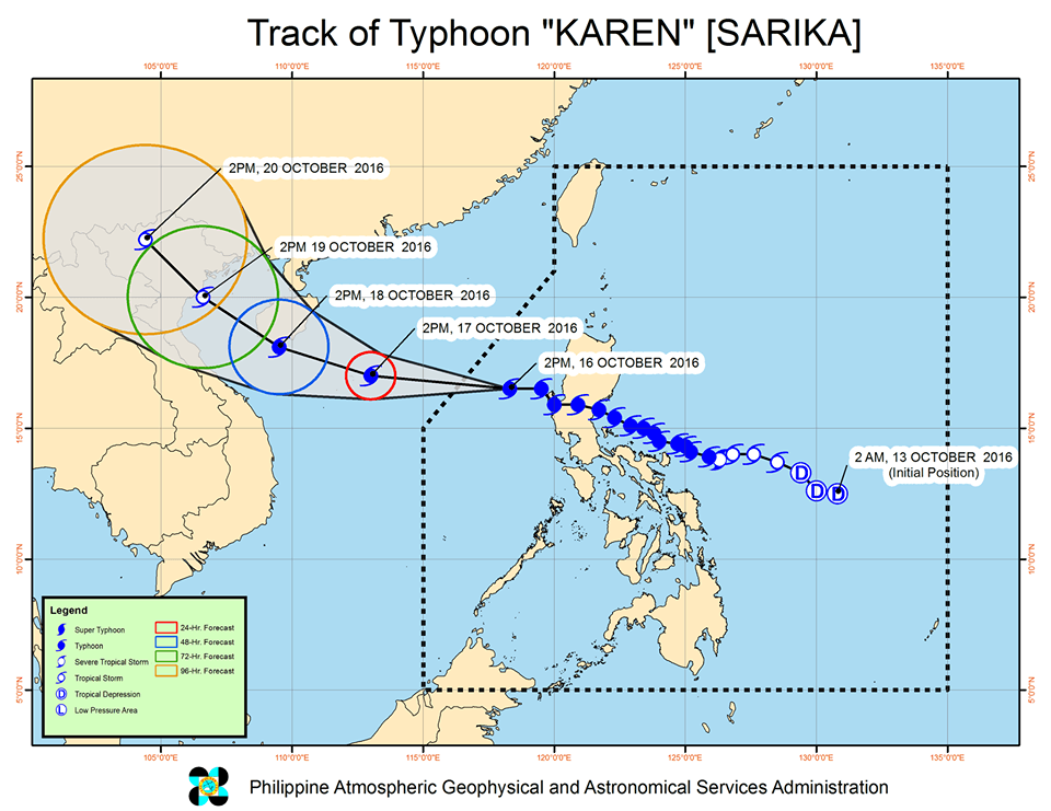 Karen moving away from PH; Haima now a typhoon