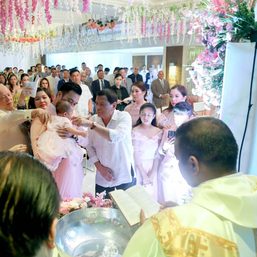 Duterte attends baptism of Lord Allan Velasco’s daughter Sara
