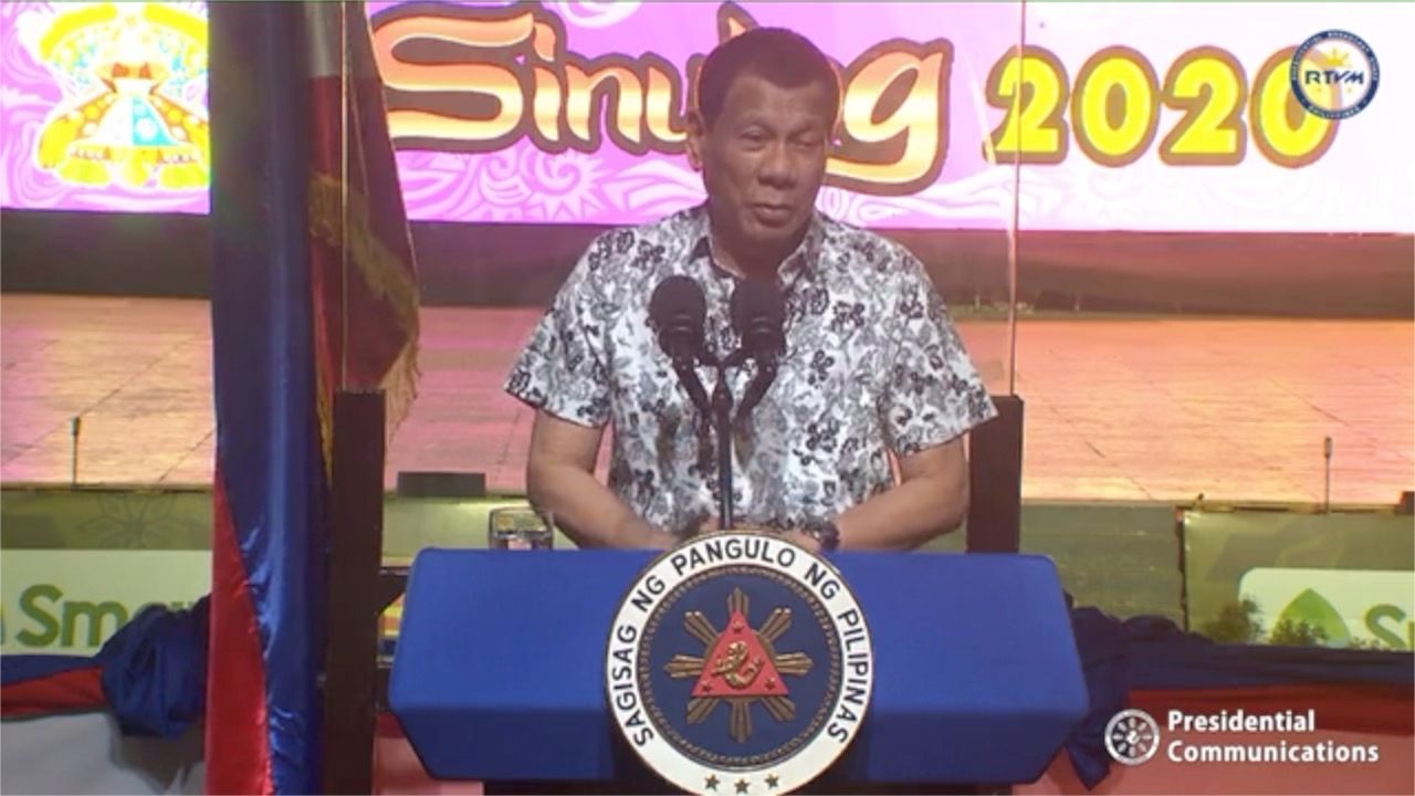 Di Festival Sinulog, Duterte menjanjikan pendanaan untuk infrastruktur Cebu, proyek transpo