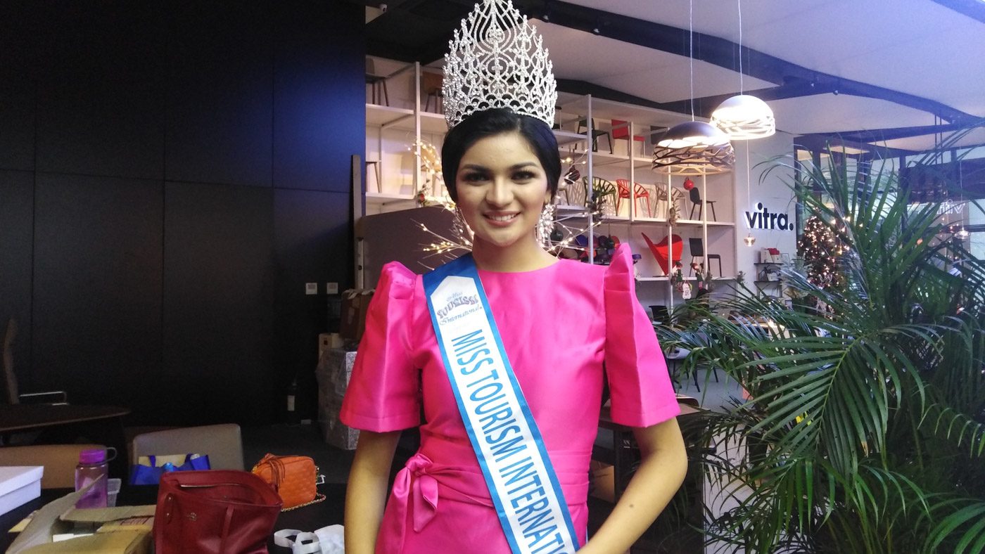 WINNER. Cyrille Payumo brings home the Miss  Tourism International 2019. File photo by Alexa Villano/Rappler 