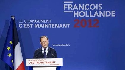 NEW PRESIDENT? Socialist Francois Hollande defeats incumbent French president Nicolas Sarkozy in round one of France's elections. Photo from Hollande's website