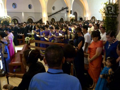 PACKED. The church was full of relatives and friends. Around 700 was expected at the wedding. Photo by Alvin Lao