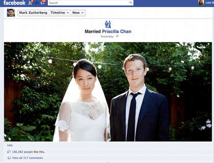 Status Facebook: Mark Zuckerberg sekarang sudah menikah